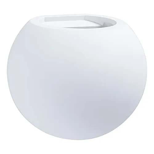 Paco Home Wandleuchte Innen Wandlampe Flur Lampe Rund Indirektes Licht Up Down Effekt G9 Gemütliche Atmosphäre, Leuchtmittel: ohne Leuchtmittel, Farbe: Gips-Weiß Übersteichbar