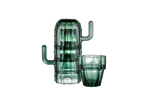 HomeGuru Glas-Set in Kaktusform, stapelbar in grün von HomeGuru