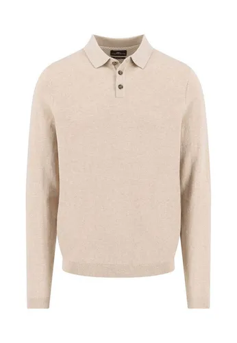 FYNCH-HATTON Stehkragenshirt beige S (50/52) - Herren-Shirt aus 95% Baumwolle und 5% Kaschmir für optimalen Tragekomfort, ideal für stilvolle Freizeitlooks.