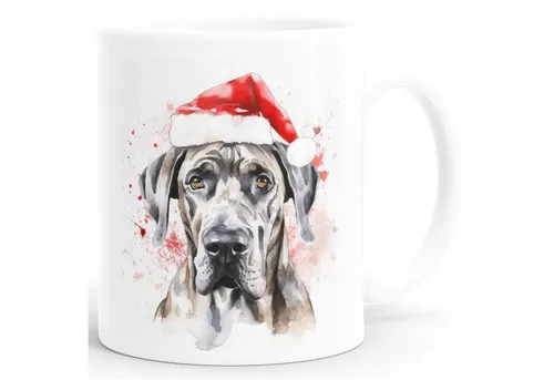 SpecialMe Tasse Tasse Hunde-Motiv Weihnachten Weihnachtsmütze lustig Hunderassen, Keramik