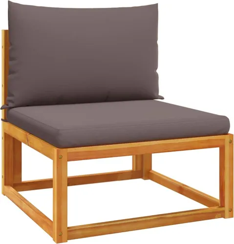 vidaXL Gartensessel ohne Armlehnen aus Akazienholz mit Kissen