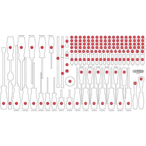 KS Tools Leere Schaumstoffeinlage zu 813.0146 - Zubehör Werkstattwagen, passgenau für Ordnung und Schutz Ihrer Werkzeuge in der Werkstatt.