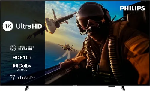 Philips 65 Zoll PUS7000 4K (2025) - Fernseher mit 4K-Bildschirm und Backlight Local Dimming für tiefschwarze Nächte und lebendige Farben. Ideal für Filmabende dank schneller Titan OS Smart-Plattform.