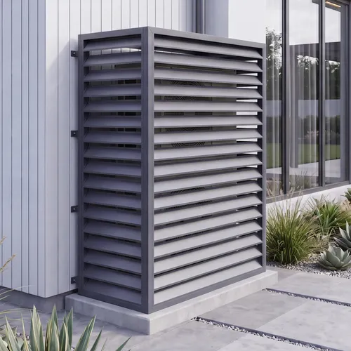 Verkleidung für Klimaanlage/Wärmetauscher MCW-O43, anthrazit, 164x127x65cm