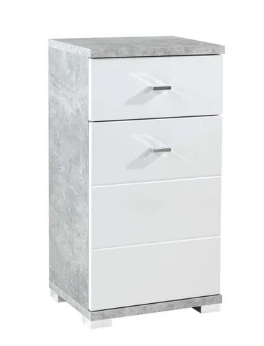 uno Unterschrank Polsensee, grau - Bad-Kommode mit hochwertigen Materialien, Maße: 38x73x30 cm, ideal für platzsparende Aufbewahrung im Bad.