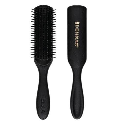 Jack Dean by Denman Curly Hair Brush D3 (All Black) - Haarbürsten für die perfekte Definition von lockigem Haar. Die 7-reihige Bürste entwirrt sanft und sorgt für geschmeidige, definierte Locken ohne Ziepen.
