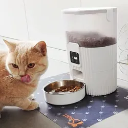 Automatischer Futterautomat für Katzen mit Zeitschaltuhr - 3,5L - Näpfe & Futterautomaten - Automatische Futterausgabe für bis zu 4 Mahlzeiten täglich, ideal für berufstätige Tierhalter und sorgt für eine gesunde Ernährung.