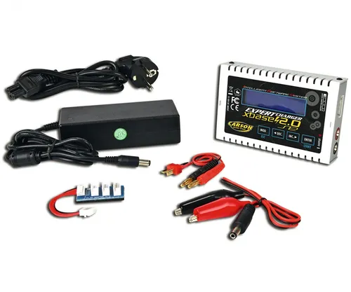 Carson Expert Charger xBase 2.0 se #500606053 - Ladegerät für RC-Modelle, bietet Balance-Ladefunktion und ist kompatibel mit LiPo, NiCd und NiMh Akkus. Ideal für Modelle im Maßstab 1:4 bis 1:18.