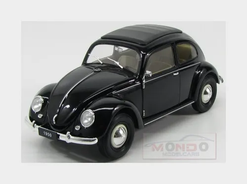 WELLY Volkswagen Beetle Classic 1950 Black 1:18 Modell - Detailgetreues Modell des klassischen Volkswagen Käfers im Maßstab 1:18, ideal für Sammler und Liebhaber von Automodellen.