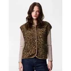 PIECES Weste PCKATTY TEDDY für Damen in braun von PIECES