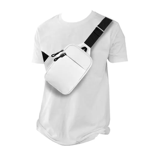 Schultertasche Heren/Damen, Mini Sling Chest Crossbody Brusttasche, Wasserdicht Umhängetasche Crossbag für Reise, Wandern, Radfahren, Laufen, Läufer, Workout