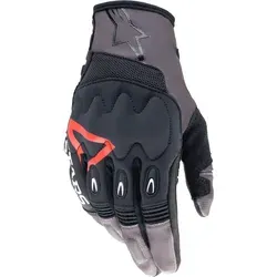Alpinestars Techdura Handschuhe - Grau/Schwarz/Rot - XXL - Motorradhandschuhe mit ergonomisch verstärkter Handfläche für optimalen Komfort und Schutz. Ideal für Enduro-Fahren, bieten sie Flexibilität und Haltbarkeit durch hochwertige Materialien.