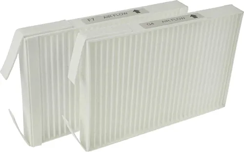 vhbw Filterset Ersatz für Zehnder 527005400 für Lüftungsgerät - Luftfilter G4 / F7 (2 Stück), 18 x 12 x 4 cm, Weiß