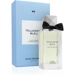Alex Simone Tellement Bleu Unisex Eau de Parfum 50 ml - Eau de Parfum mit einem holzigen, würzig-blumigen Duft, ideal für frische und aromatische Erlebnisse. Perfekt für alle, die das mediterrane Flair der Riviera lieben.
