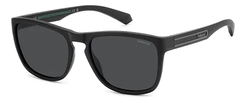 Polaroid PLD 2161/S Sonnenbrille - Sportbrillen mit mattschwarzem Design, hochwertigem Polycarbonat und UV-Schutz für optimalen Tragekomfort und Stil beim Sport.