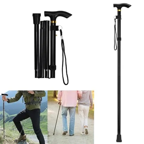 Gehstock Klappbar aus Aluminium - Gehstöcke & Rollatoren – Leichter, faltbarer Gehstock aus Aluminium mit ergonomischem Griff für mehr Komfort und Sicherheit beim Gehen.