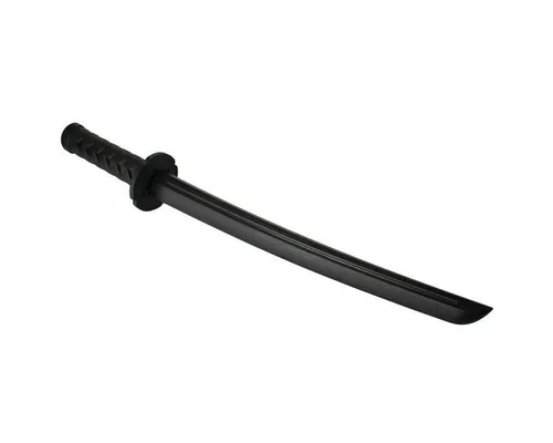 BAY-Sports Holzschwert Shoto schwarz kurzer Bokken Katana TPR-Kunststoff Japanisches Samurai (62 cm, Stück), 62 cm lang, sehr stabil, Kampfkunst Trainingsschwert