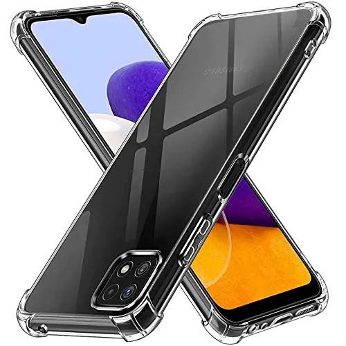 CoolGadget Rugged Handyhülle für Samsung Galaxy A22 5G Rugged Case, stoßdämpfende TPU Hülle Transparent Klar, kompatibel mit Samsung Galaxy A22 5G (6,6 Zoll)