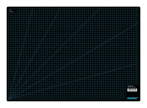 MARTOR Schneidematte Kunststoff 620x440mm Schwarz - Sicherheitsmesser: Hochwertige, dreischichtige Schneidematte für präzises Schneiden ohne Beschädigung des Untergrunds. Mit Rasteraufdruck für exakte Maße.