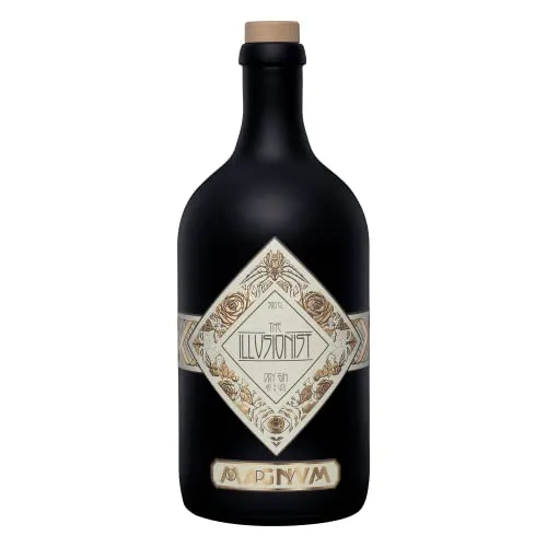 The Illusionist Dry Gin Magnum Opus | Der Farbwechsel Gin | 16 Premium Botanicals | Doppelmagnum mit Glaspipette Portionierer | Floral & Fruchtig | 45% Vol. | 3000ml