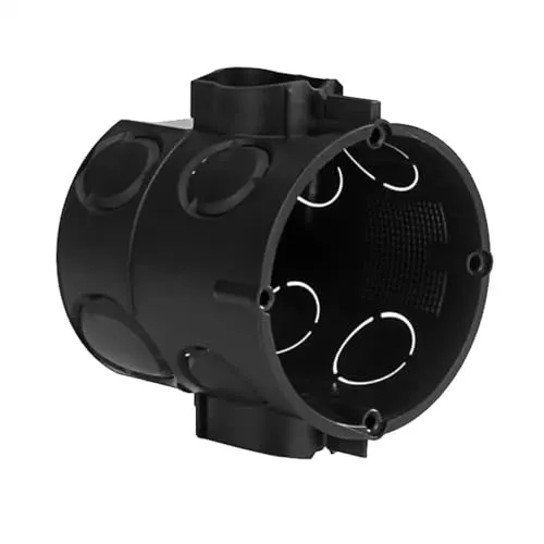 WITTKOWARE Unterputz Klemm-Schalterdose für Elektro-Rohbauinstallation, Ø 60mm, Tiefe 63mm, schwarz, 25 Stück