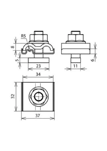 Dehn & Söhne 540260 Universalerdungsklemme NIRO fuer RD8/10
