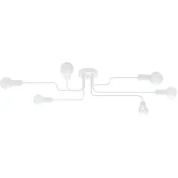 Sollux SL.1443 Kronleuchter VECTOR 6 weiß - Lampen im Loft-Design, ideal für moderne Interieurs. Der HECTOR Kronleuchter überzeugt mit austauschbaren LED-Birnen für individuelle Lichtgestaltung.