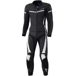 Held Spire 2-Teiler Motorrad Lederkombi, schwarz-weiss, Größe 106 für Männer - Motorradkombis mit Belüftungs-Reißverschlüssen und Spezialstretch für optimalen Komfort und Bewegungsfreiheit beim Fahren.