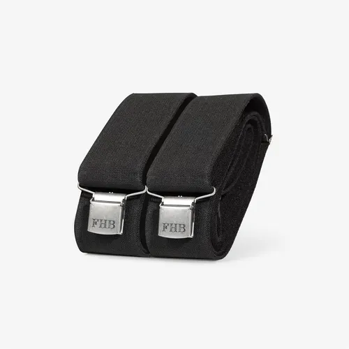 FHB Hosenträger SÖNKE extra lang und breit - schwarz - onesize - Arbeits- & Schutzkleidung mit 5 cm breiten Herkulesträgern und Echtlederrückenkreuz für optimalen Halt und Tragekomfort, ideal für größere Personen.