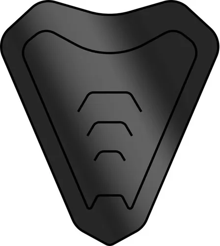 Airoh Eingang D'Air Kinn Black Gloss für Helm Commander Größe M - Visiere - Glänzendes schwarzes Kinnbelüftungsgitter für optimalen Luftstrom und Komfort beim Fahren.