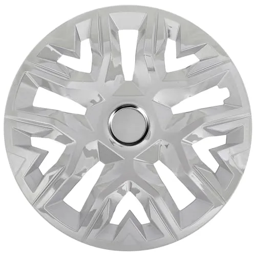 Radkappen 16 Zoll Perfecto Universal - 4 Stück silber lackiert von NRM - Radkappen & Stahlfelgenringe - Universell passend und einfach zu installieren, schützen sie Ihre Felgen mit hochwertiger Verarbeitung und Bruchfestigkeit.