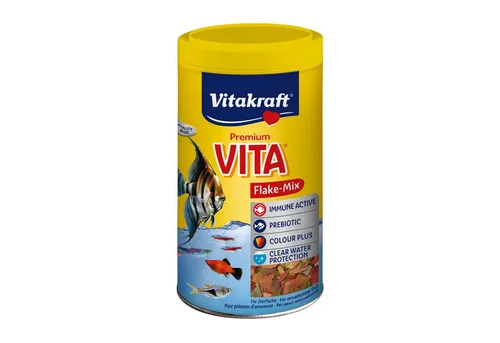 Vitakraft VITA Flockenfutter, 1000 ml, Alleinfuttermittel für: Fische