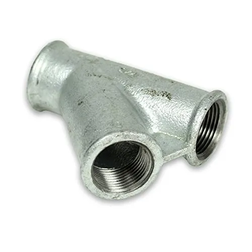 Temperguss Gewindefittings 45° T-Stück (IG - IG - IG) 1'' DVGW zertifiziert