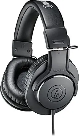 Audio-Technica ATH-M20x Black - Studio-Kopfhörer - Schwarze Studio-Kopfhörer mit herausragendem Klang und bequemem Tragekomfort, ideal für professionelle Anwendungen und Musikliebhaber.