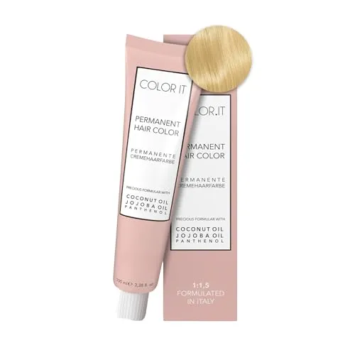 COLOR.IT by BM - Permanente Haarfarbe in Salonqualität, 100ml (10.0 Hell Lichtblond, 1er Pack)