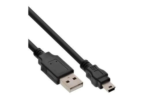 Inline InLine® USB 2.0 Mini-Kabel, USB A ST an Mini-B ST (5pol), schwarz, 1m USB-Kabel