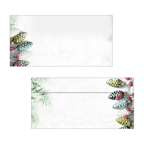 Sigel Weihnachtsumschläge DU177, DIN lang in grün von SIGEL