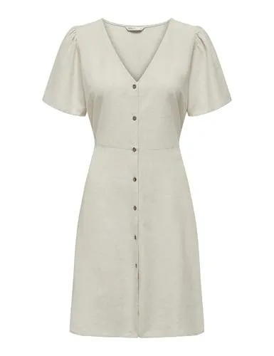 ONLY Blusenkleid ONLVita - Drapiert und Raffiniert in Grau S - Elegantes Blusenkleid mit drapiertem Design, ideal für besondere Anlässe. Aus nachhaltigen Materialien gefertigt, sorgt es für einen hohen Tragekomfort.