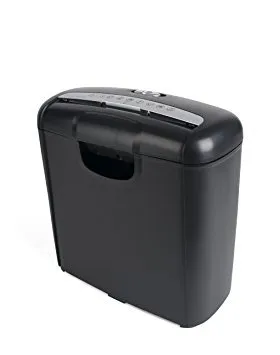 Pavo 8008506 Premium Aktenvernichter – 6 Blatt, Streifenschnitt, Kreditkartenschredder mit 10L Papierkorb
