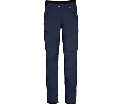 Bergson Outdoorhose TESSE Zipp-Off Damen Softshellhose, winddicht, strapazierfähig, Normalgrößen, peacoa blau normal | 36
