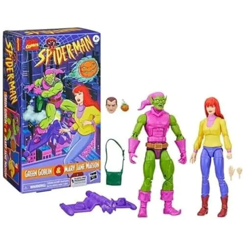 Hasbro Marvel Legends Spider-Man Mary Jane Watson und Green Goblin, 2er-Pack