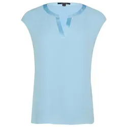 comma Blusenshirt mit Satinblende hellblau 36 von comma,