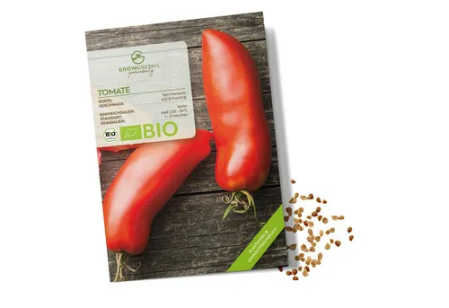 Growgreens Gemüsesamen BIO Tomatensamen (San Marzano) - Tomaten Saatgut (10 Korn), Tomaten