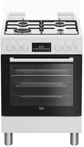 Beko Cucina A Gas 4 Bruci.fornoelet.vent.66lt 60x60 Bianco Fbe62310gw