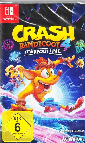 Crash Bandicoot 4: It's about time (Switch) - Abenteuer für Nintendo Switch mit Quantum-Masken, die Raum und Zeit beugen. Spiele als Crash, Coco und mehr in neuen, aufregenden Spielmodi!