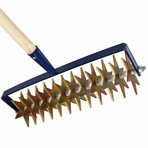 KADAX Sternfräse mit Holzstiel, 12 Sterne Kultivator