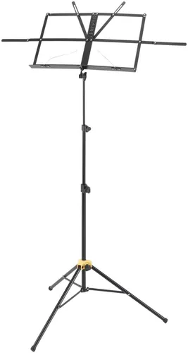 Hercules Stands Notenpult HCBS-050B - Robustes Notenpult für Musiker, höhenverstellbar von 53 cm bis 120 cm, ideal für Proben und Auftritte, leicht und stabil mit einer Auflagefläche von 41 cm.