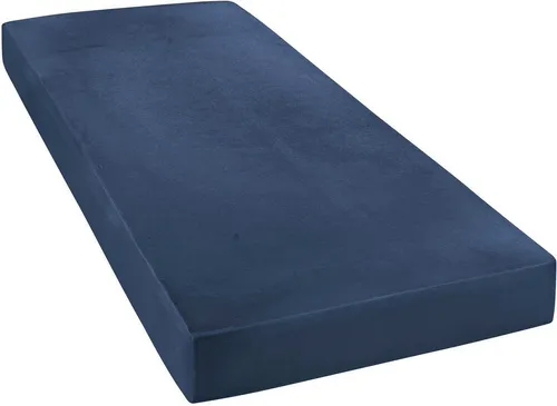 Janine Spannbetttuch 5007 Mako Jersey in blau von Janine
