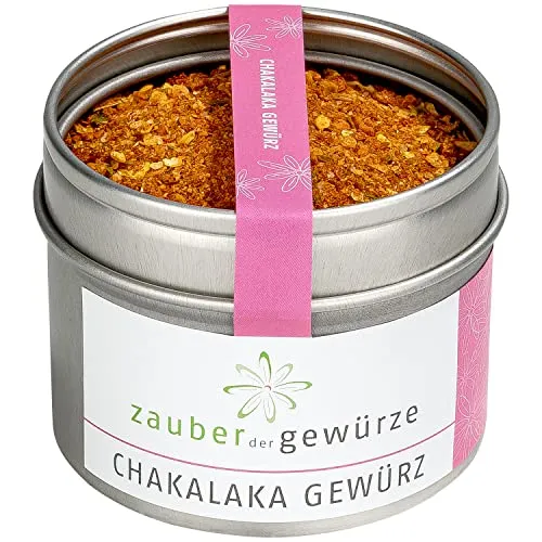 Zauber der Gewürze Chakalaka Gewürz - afrikanische Gewürzmischung für Dips & Saucen, als Marinade oder Grillgewürz zum Grillen von Fleisch, Gemüse u.v.m, wiederverschließbare Aroma-Dose, 75 g