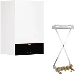 Viessmann Paket Gas-Brennwert-Kombitherme Vitodens 200-W 25 kW mit Montagehilfe Aufputz - Z029924